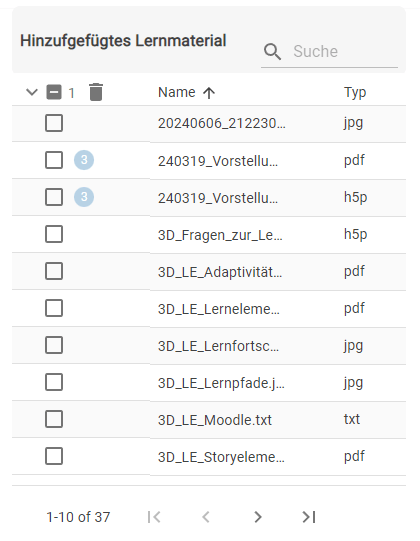 Image authoring tool oberflaechen sortierung lernmaterial